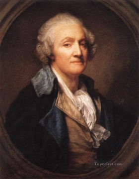 Figura Autorretrato Jean Baptiste Greuze Pinturas al óleo